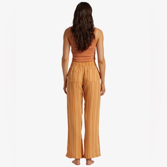 BILLABONG NEW WAVES 2 WIDE LEG PANTS IN PEACHPUNCH - Picture 4 of 7